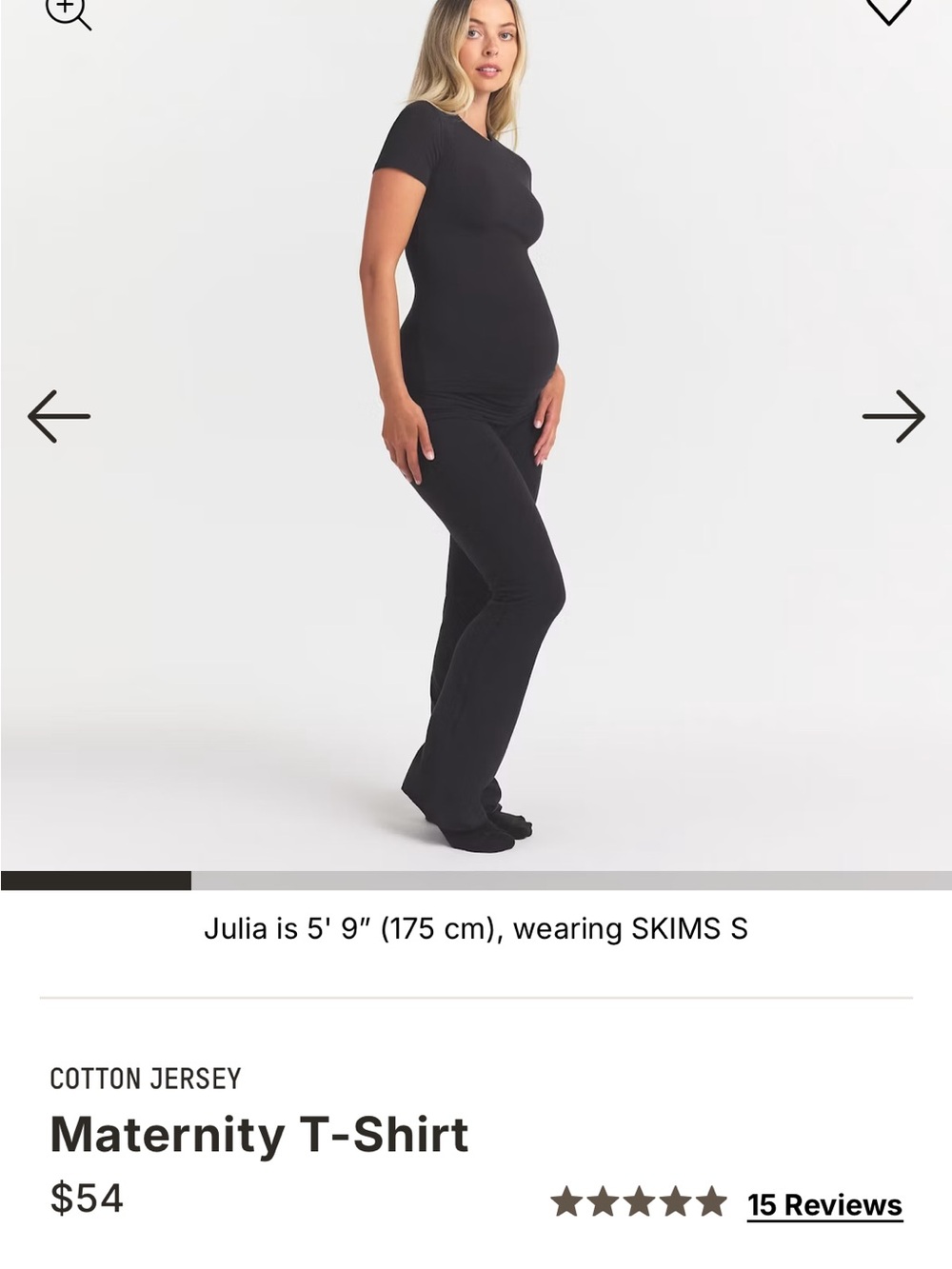 SKIMS Cotton Jersey Maternity T-Shirt